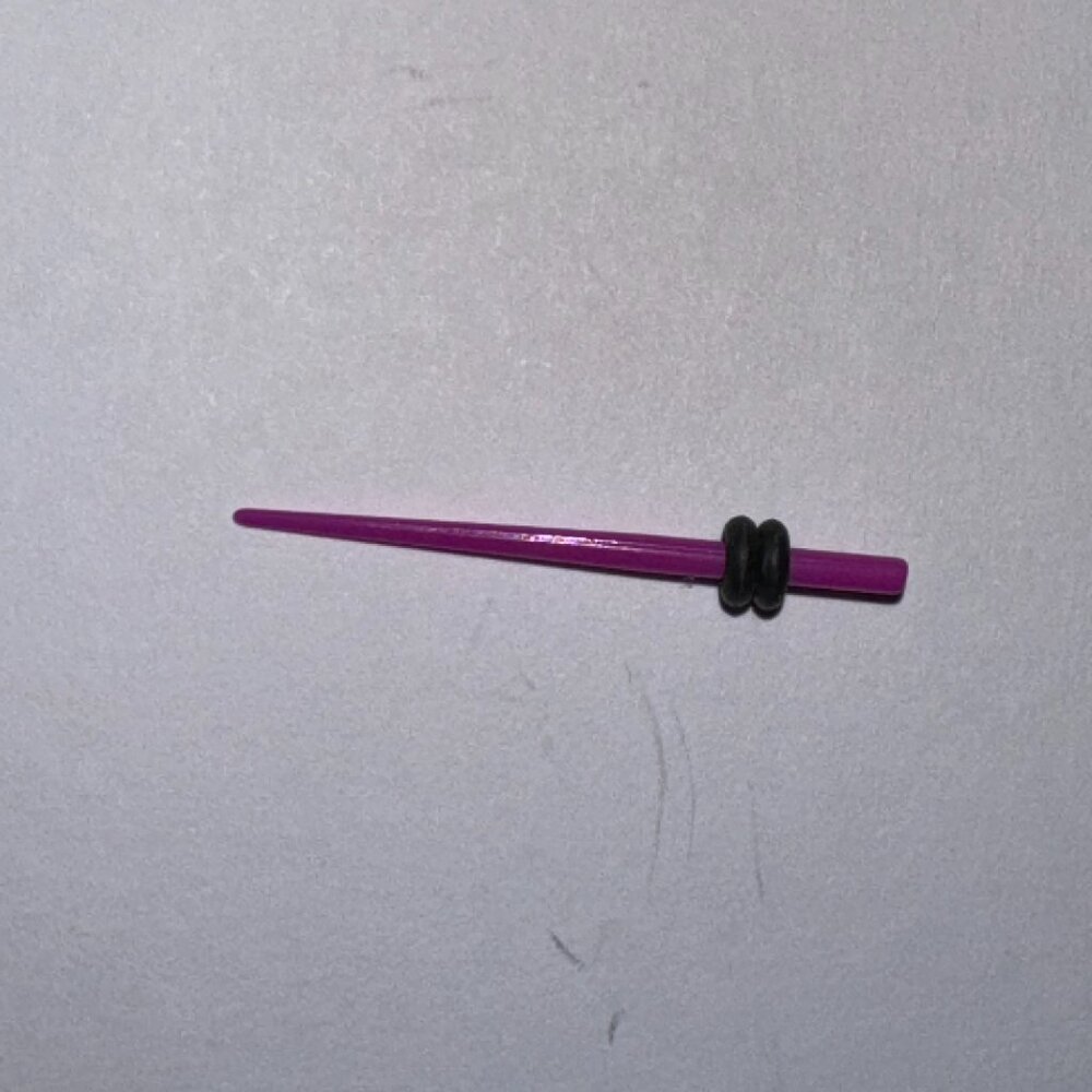 One Purple 14 Gauge Uv Acrylic Gauge Taper